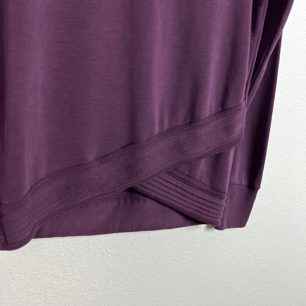 Athleta Serenity Criss Cross Soft Top Long Sleeve Eggplant Purple‎ Size Small - Picture 4 of 8